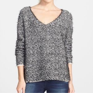 Black & White Textur Fuzzy Sweater from Nordstrom